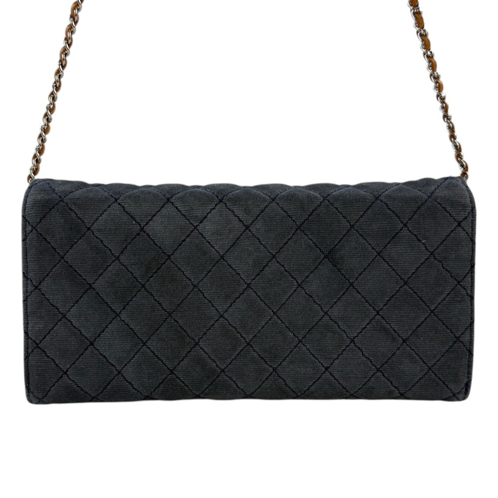 Chanel CC Denim Matelasse Wallet on Chain Shoulder Bag - Picture 4 of 15